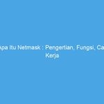 Apa Itu Netmask : Pengertian, Fungsi, Cara Kerja