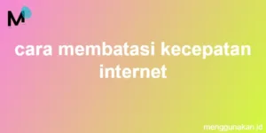 cara membatasi kecepatan internet