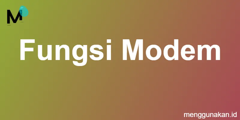 fungsi modem