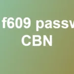 ZTE f609 password CBN