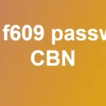 ZTE f609 password CBN