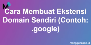 cara membuat ekstensi domain sendiri contoh google